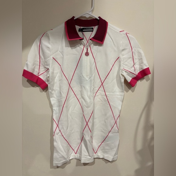 NWT J.Lindeberg Women’s Elma Golf Knit Polo GWKW05639 0000 White Size XS - Picture 3 of 6